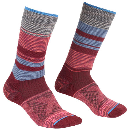Chaussettes femme Ortovox All Mountain Mid Socks W 2022 rouge / bleu Multicolour