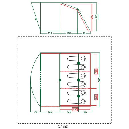 Tente familiale Coleman Vail 6