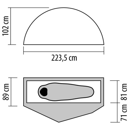 Tente de randonnée NEMO Equipment Dragonfly OSMO 1P