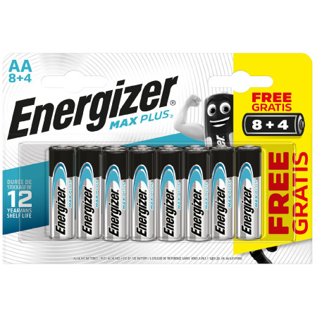 Pile Energizer Max Plus AA/12 8+4 (2021) argenté