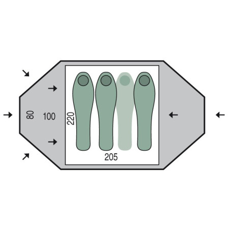 Tente 3 personnes Pinguin Taifun 3