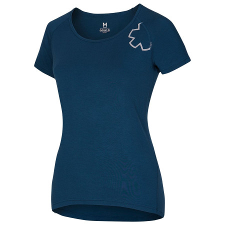 T-shirt femme Ocún Bamboo T Blossom Women bleue Blue Opal