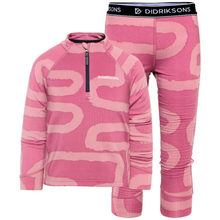 Sous-vêtements fonctionnels enfant Didriksons Jadis Kids Pr Set 5 Path Heather Pink rose Path Heather Pink