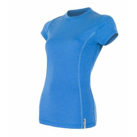 T-shirt femme Sensor Merino Wool Active manche courte bleue Blue
