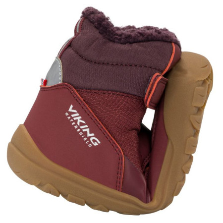 Bottes d'hiver enfant Viking Outdoor Footwear Birch Barefoot Warm WP Pull-on Wine
