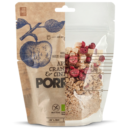 Repas déshydraté Lyo food Porridge aux pommes, airelles et cannelle
