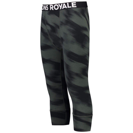Pantalon sous-vêtement 3/4 homme Mons Royale Cascade Merino Flex 200 3/4 Legging Rosin Motion noir / gris Rosin motion