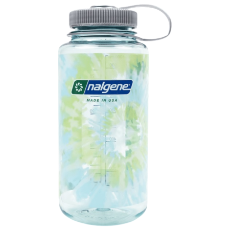 Bouteille Nalgene Wide Mouth Tie-Dye Print 1000 ml bleu clair Seafoam w/Platinum Blue Tie Dye