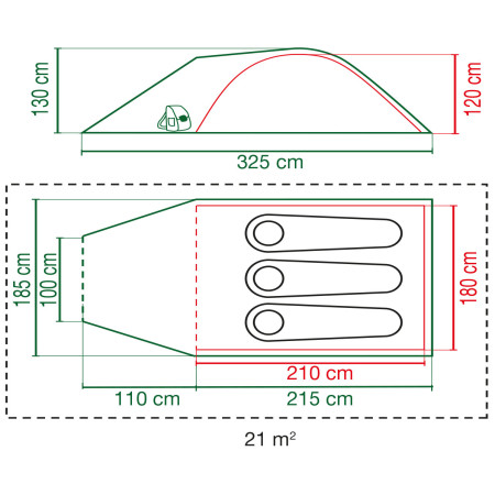 Tente Coleman Darwin 3+ 2022