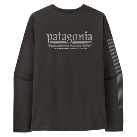 T-shirt homme Patagonia M's L/S Cap Cool Daily Shirt - Hut Tripper noir Black
