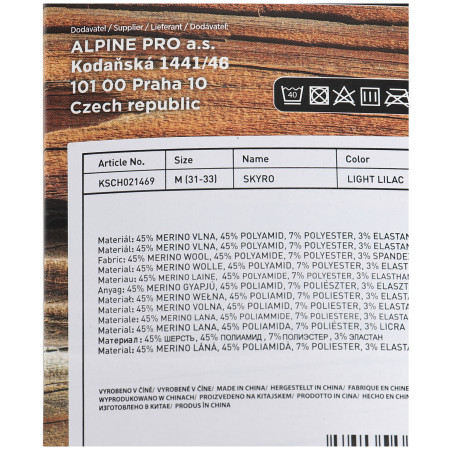 Chaussettes enfant Alpine Pro Skyro Pink