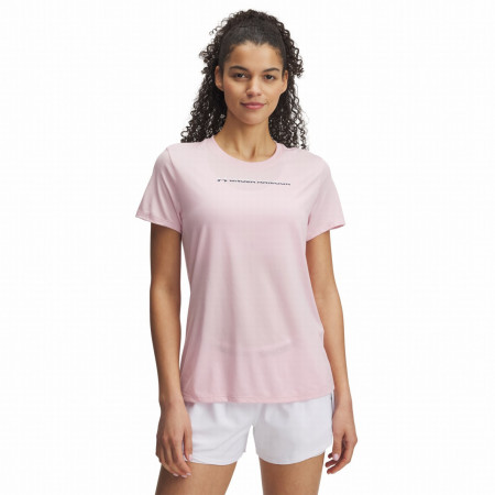 T-shirt femme Under Armour Tech PTH Graphic SSC rose Prime Pink / / Downpour Gray