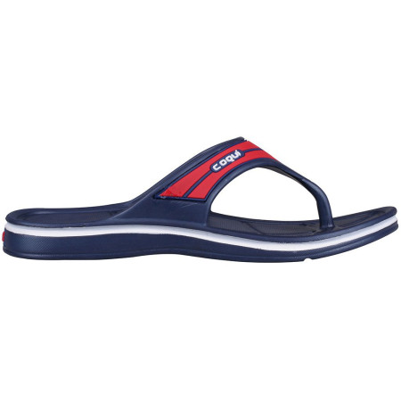 Tongs homme Coqui Zucco 7902 bleue Navy/Red