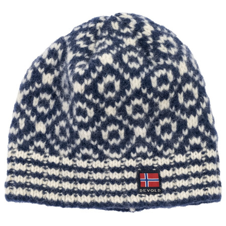Bonnet d'hiver Devold Svalbard Wool Beanie bleu / blanc NIGHT/OFFWHITE