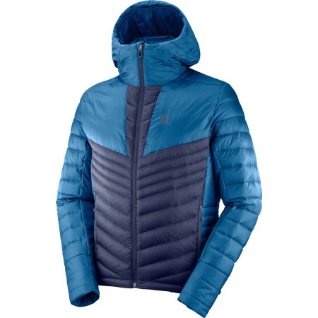 Doudoune homme Salomon Haloes Down Hoodie M bleue Poseidon/NightSky