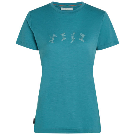 T-shirt femme Icebreaker Women Merino 150 Tech Lite SS Tee Snow Day bleu clair Topaz