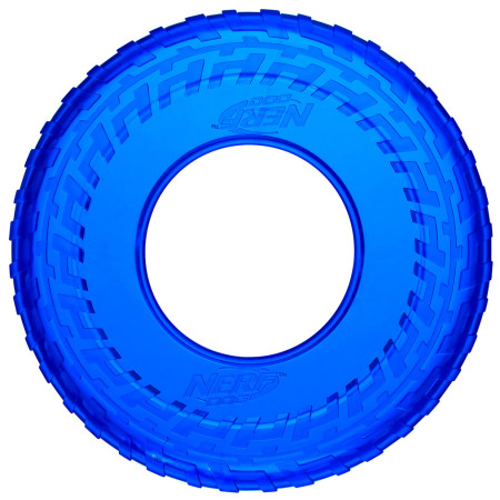 Jouet pour chien Nerf Dog Translucent TPR Tire Flyer 25 cm bleu modrá