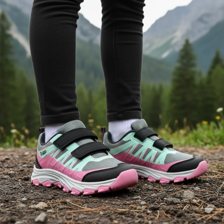 Chaussures à velcro pour enfants Bugga Tara Gray