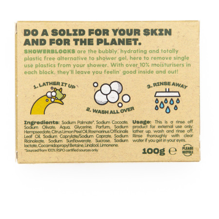 Gel douche Totally Solid Solid Shower Gel EO Range - Lemon & Rosemary