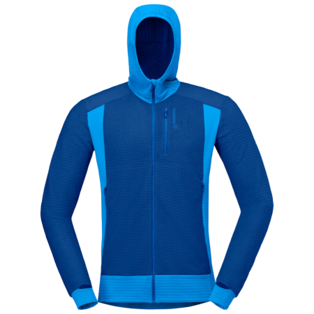 Sweatshirt fonctionnel homme Norrona falketind Alpha120 Zip Hood bleu Limoges