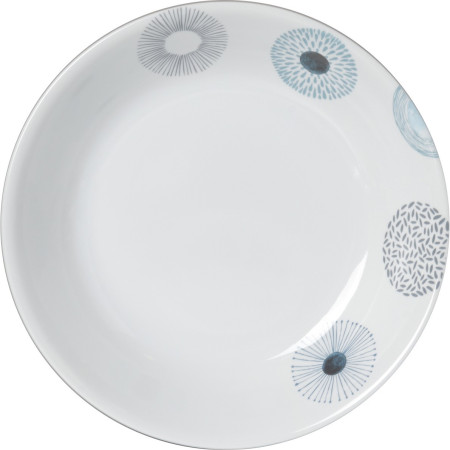 Assiette Brunner Deep Plate ø 21cm blanc / bleu