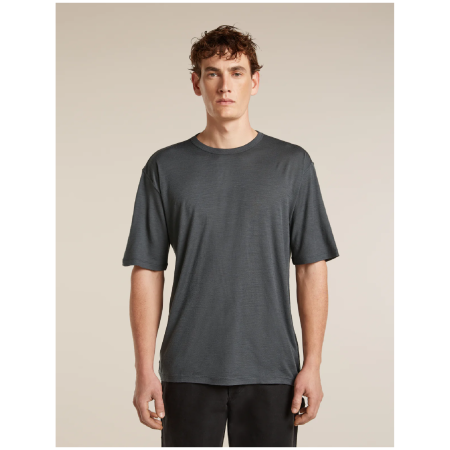 T-shirt fonctionnel homme Icebreaker Merino 150 Tech Lite SS Relaxed Tee gris foncé OBSIDIAN