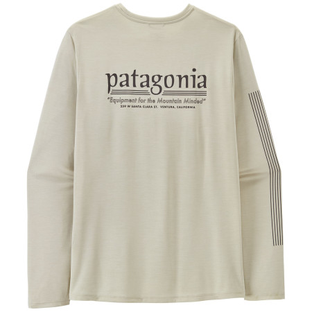 T-shirt homme Patagonia M's L/S Cap Cool Daily Shirt - Hut Tripper blanc Dyno White