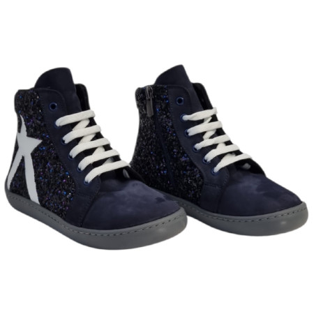 Chaussures barefoot pour enfant beBare 3485SA Navy