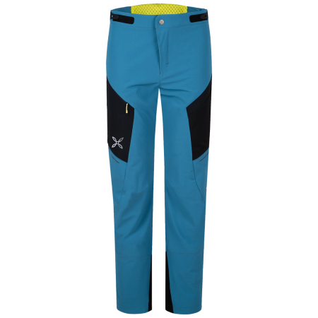 Pantalon softshell homme Montura Ritmo Pants bleu SteelBlue/SunnyLime