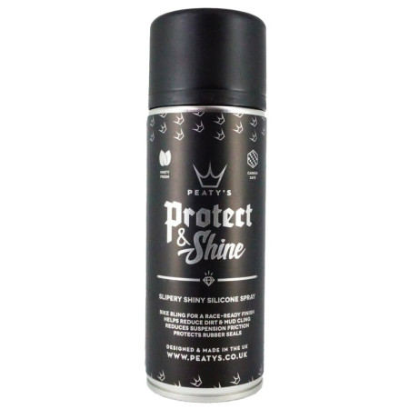 Produit nettoyage Peaty´s Protect & Shine Silicone Spray noir / blanc