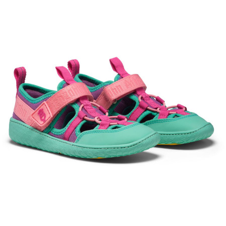 Sandales enfant Affenzahn Sandal Vegan Roughy turquoise Owl