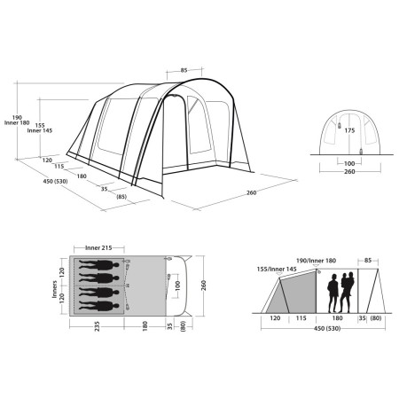 Tente familiale 4 personnes Outwell Durango 4
