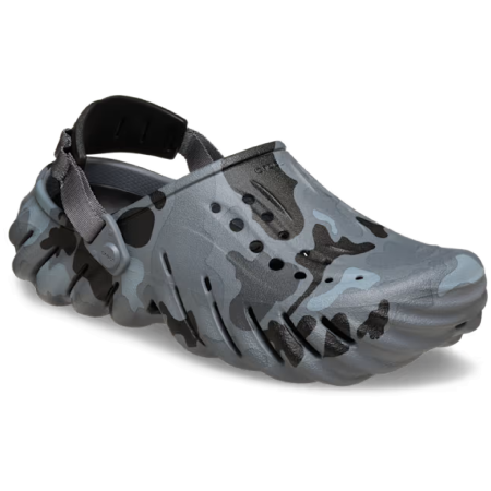 Pantoufles Crocs Echo Duck Camo Clog gris / noir Charcoal/Black