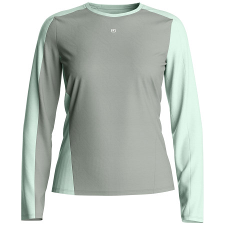 T-shirt fonctionnel femme Ortovox 120 Cool Tec Fast Upward Ls W vert / gris Green Sage