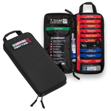 Trousse de secours voyage Survival First Aid Kit - Slimline noir Black