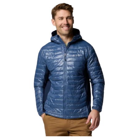 Veste homme Columbia Powder Pass™ Hybrid Hooded Jacket bleu Dark Mountain, Collegiate Navy