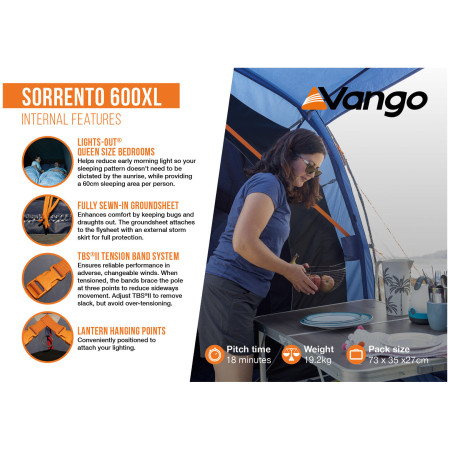 Tente familiale Vango Sorrento 600XL