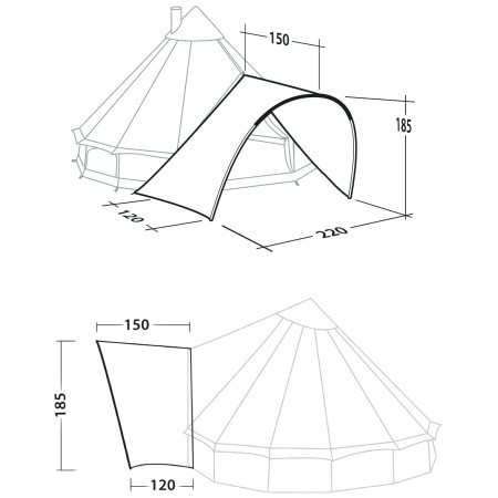 Auvent tente Robens Front Porch