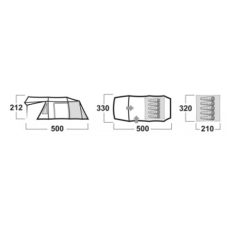 Tente familiale Husky Caravan Dural 12