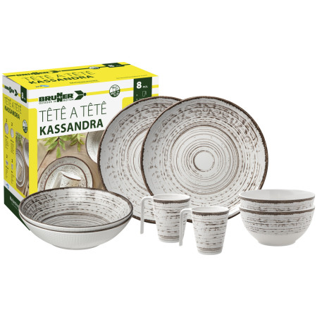 Set de vaisselle Brunner Set tête-à-tête Kassandra 8 pcs