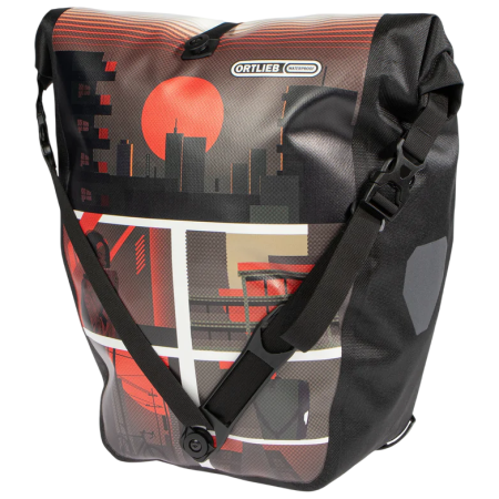 Sacoche imperméable pour vélo Ortlieb Back-Roller Design rouge Morning Routine