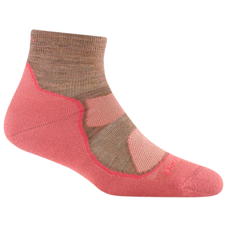 Chaussettes femme Darn Tough Light Hiker Quarter Lightweight With Cushion rose canyon