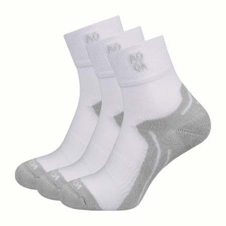 Chaussettes MOOA Bamboo Active Mid 3-pack blanc / gris White/Grey