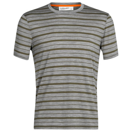 T-shirt homme Icebreaker Mens Wave SS Tee Stripe girs Metro Heather/Loden