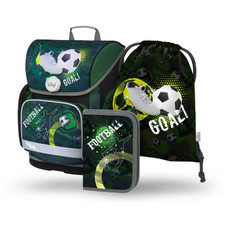 Kit sac à dos Baagl Ergo SET 3 Fotbal green