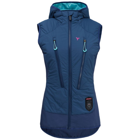Gilet femme Silvini Polara bleue navy-turquoise