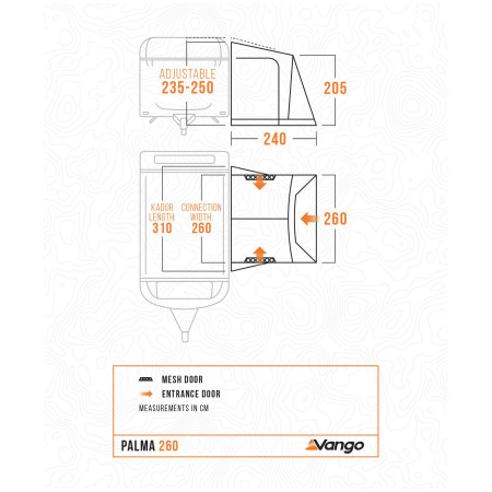 Auvent de caravane Vango Palma 260