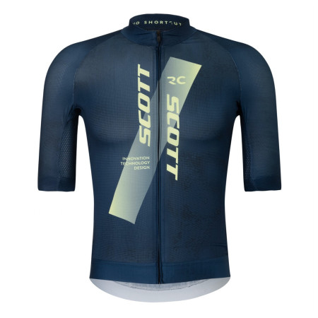 Maillot vélo homme Scott Jersey M's RC Pro bleu foncé dark blue/acid yello