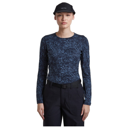 T-shirt fonctionnel femme Icebreaker Women M 200 Oasis LS Crewe Moss BloomAOP