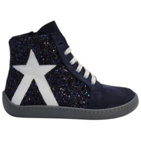 Chaussures barefoot pour enfant beBare 3485SA Navy bleu foncé NAVY